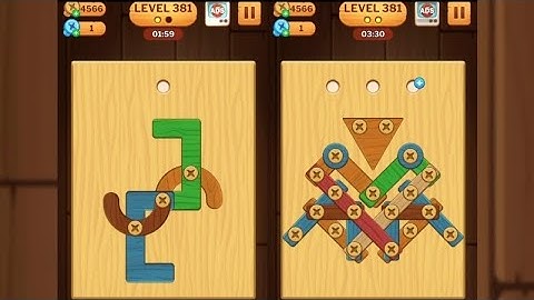 Screw Puzzle: Wood Nut & Bolt - Level 381
