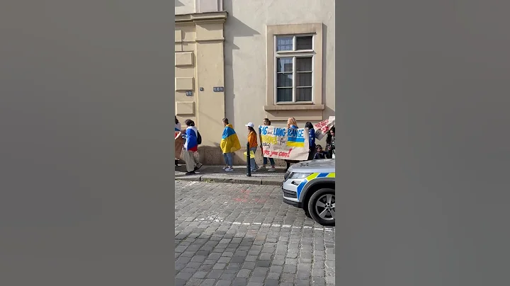 Prague Protest: Help Ukraine Win #shorts #ukraine #slavaukraini #war #prague #ukrainewar #russia