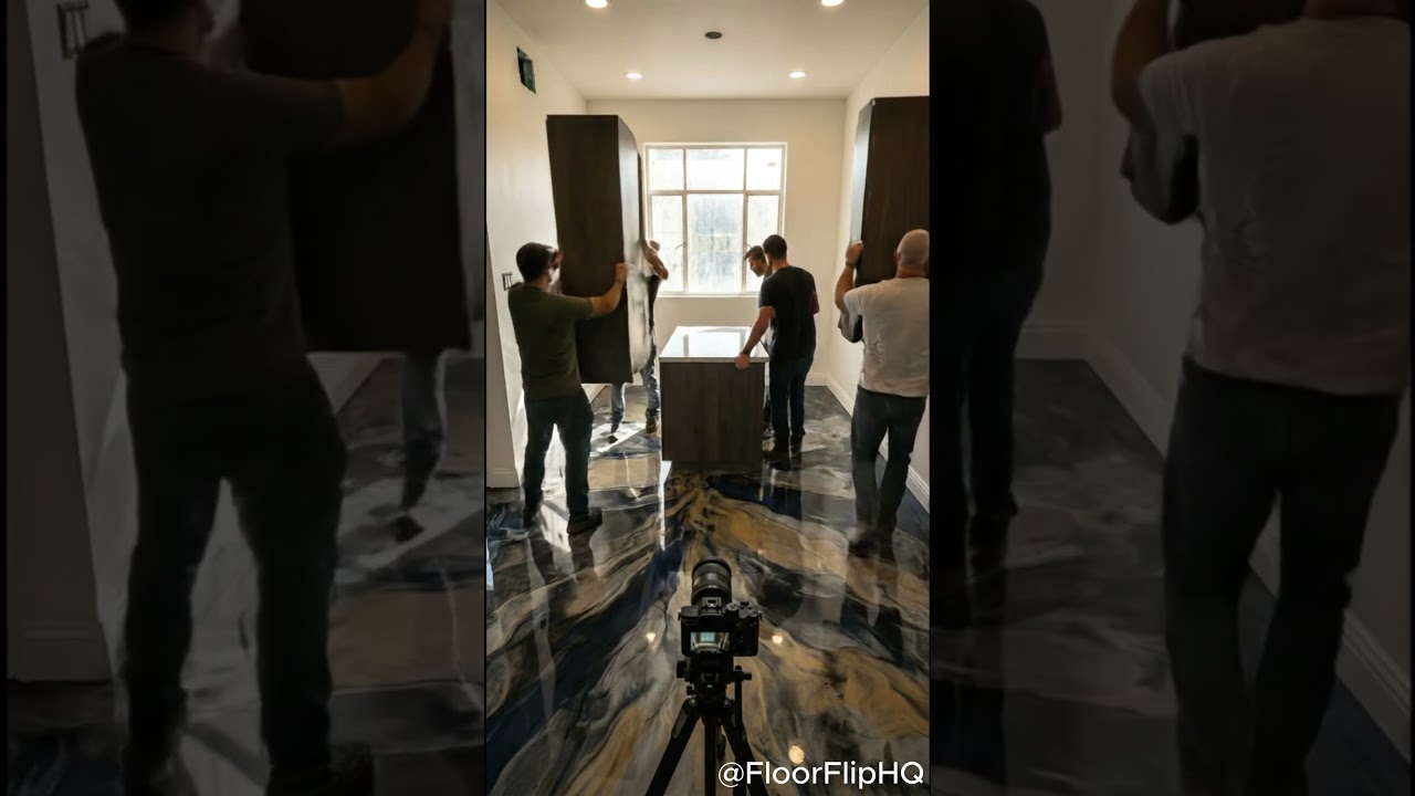 Modern Epoxy Flooring Transformation In The Kitchen