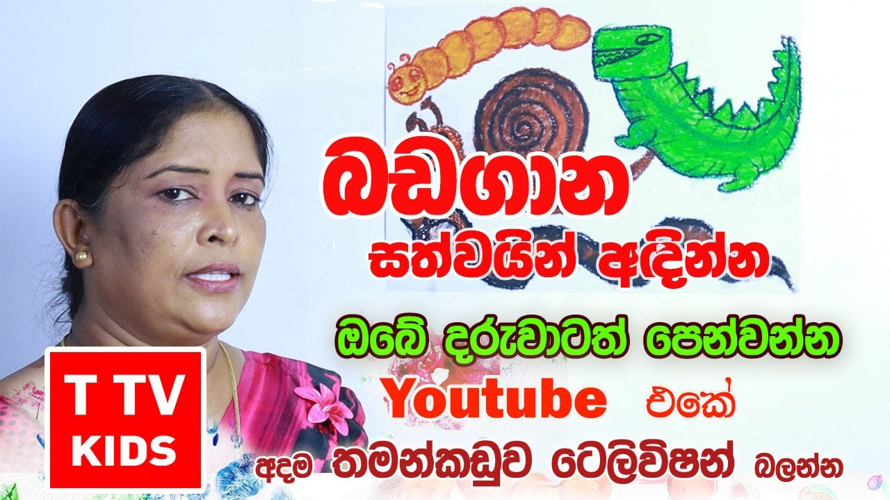 බඩගාන සත්තු/Crawling animals/TTV KIDS/PERAPASALA/Essay Drawing for LKG Student