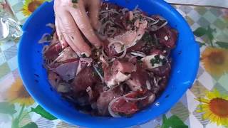 Рецепт приготовления очень вкусного и сочного шашлыка из вьетнамского поросенка на углях. Рецепт приготовления очень вкусного и сочного шашлыка из вьетнамского поросенка на углях.