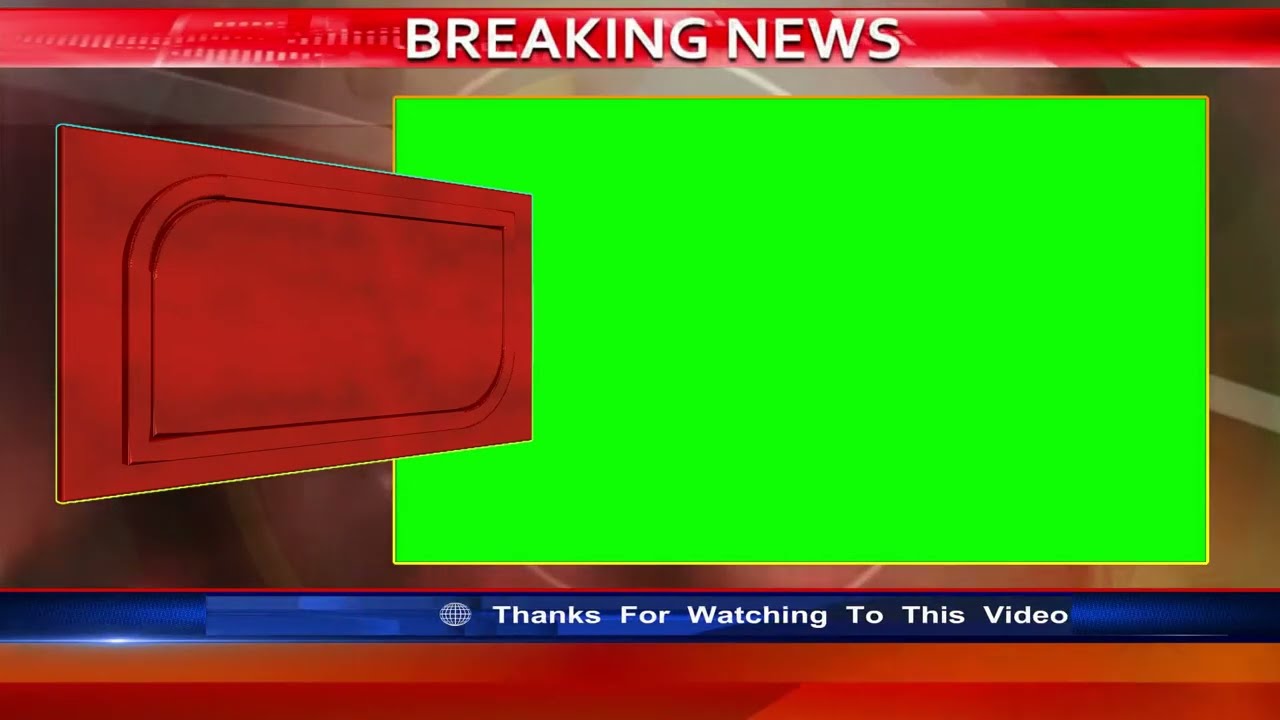 News Window Studio Frame_Footage Studio Frame_News Window Frame | Green Screen_Copyright Free