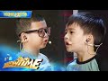 Jaze and argus confront each other in an acting showdown on showing bulilit  its showtime