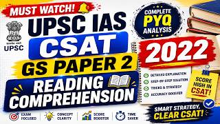 UPSC CSAT 2022 Reading Comprehension | GS Paper 2 PYQ| Best PYQ Practice for UPSC 2026 | MaargX UPSC