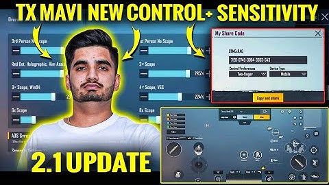 MAVI Sensitivity code /Mavi 2 finger control code Bgmi & Mavi Sensitivity & control BGMI