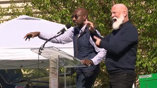 Celebrity Raphael Warnock speaks at Atlanta 'No Kings' rally Profile