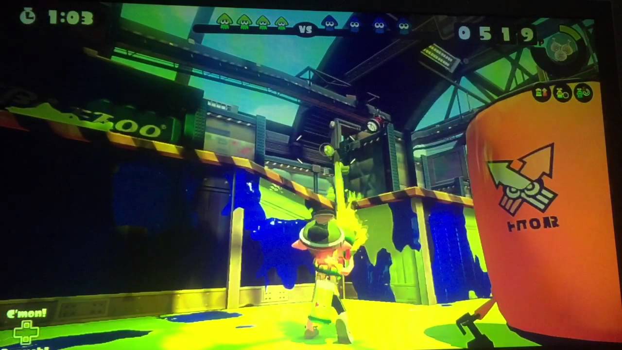 Splatoon:Turf War Gameplay On Walleye Warehouse