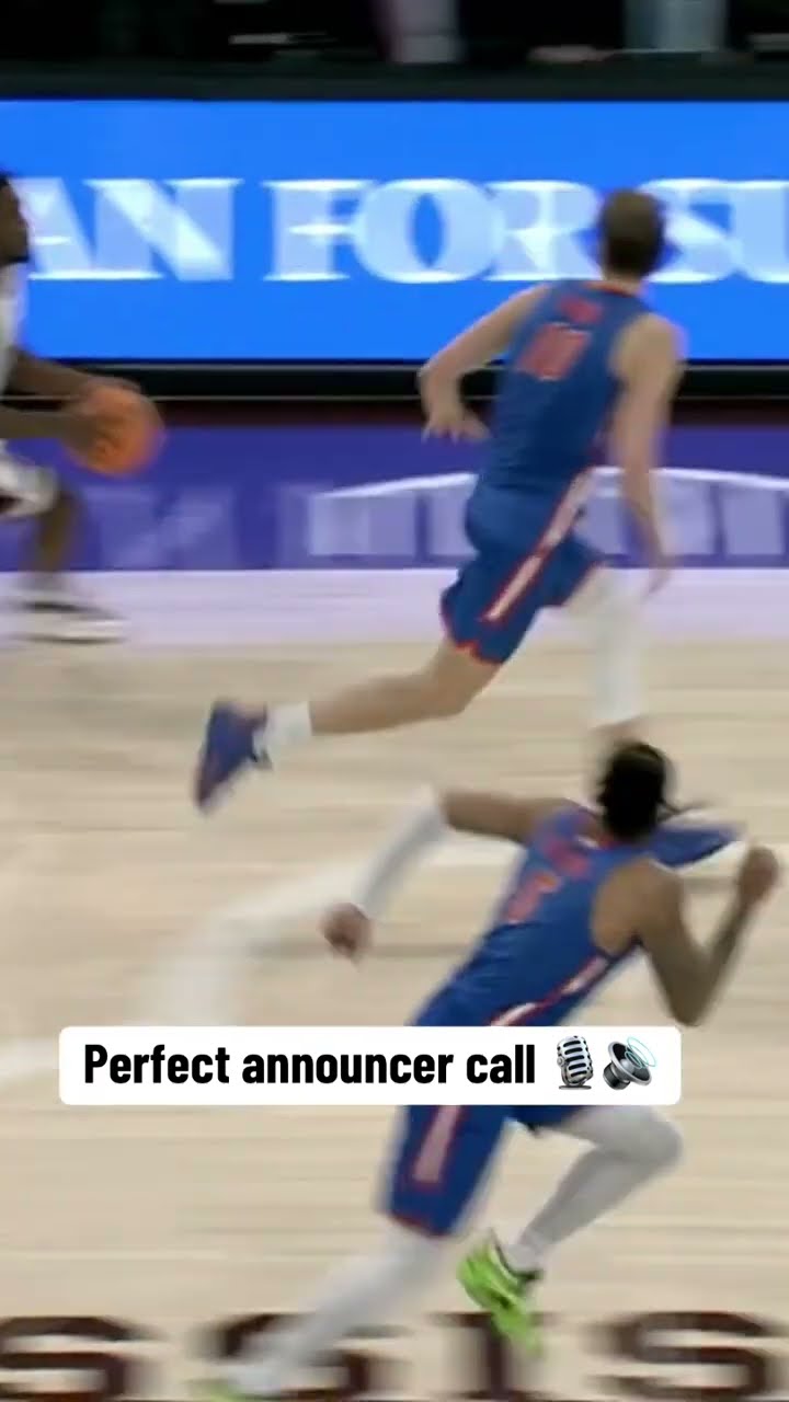The announcer's reaction ?