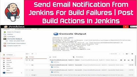 Send Email Notification from Jenkins For Build Failures | Post Build Actions In Jenkins