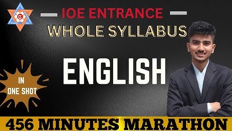 456-Minute English Intensive: Your Complete Guide to Excelling in IOE Entrance 2081!