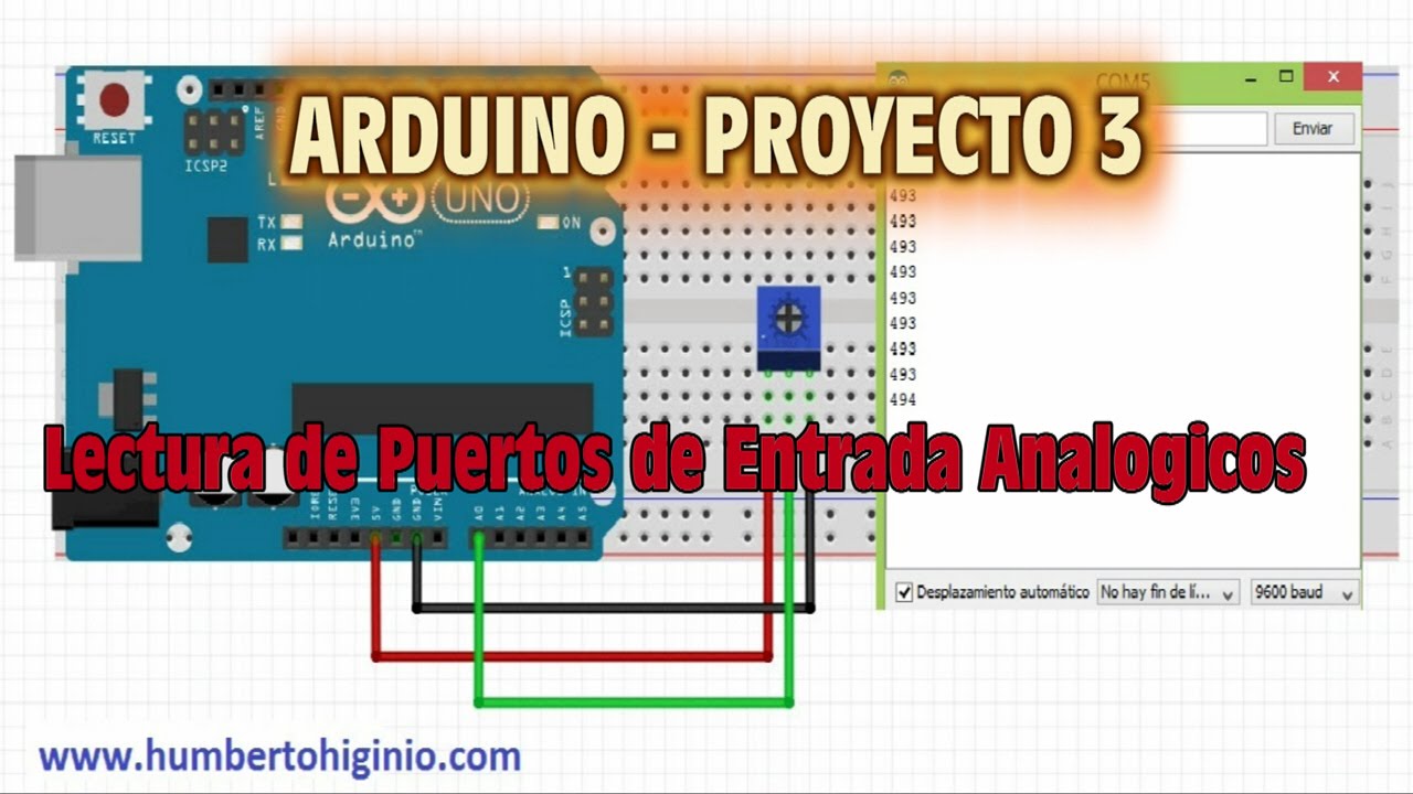 Arduino Proyecto 3 - Lectura de Puertos de Entrada Analogicos - YouTube
