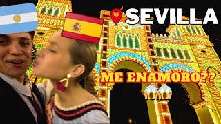 ARGENTINO visita por PRIMERA VEZ la FERIA DE SEVILLA  #vlog 8 | Tomi Demaio