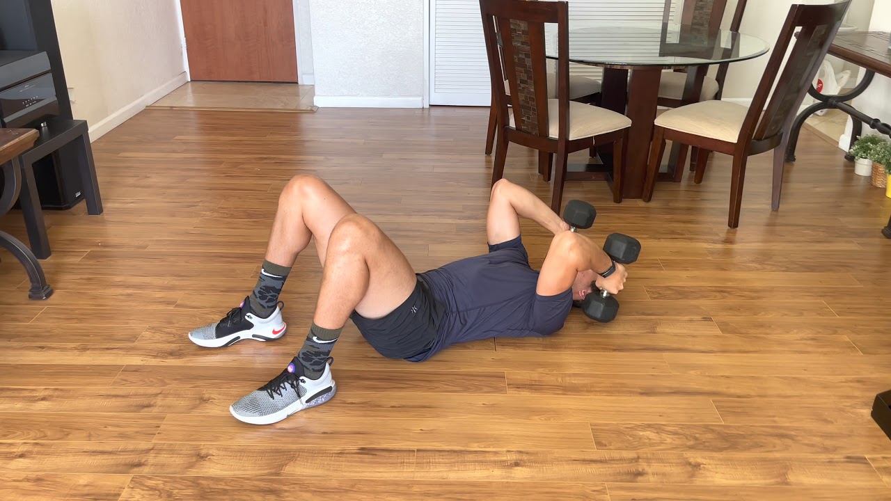 Dumbbell Skull Crushers From Floor YouTube