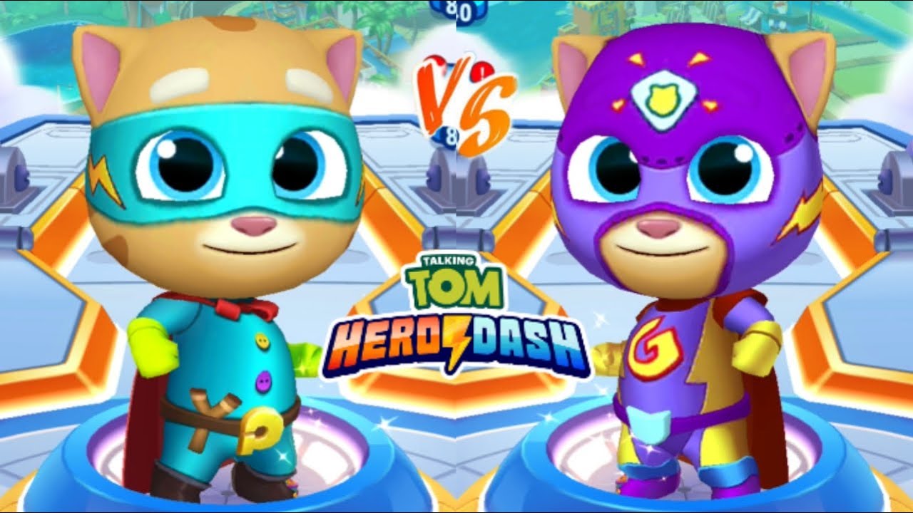 Talking Tom Hero Dash Super Ginger Vs Mighty Ginger Gameplay Android