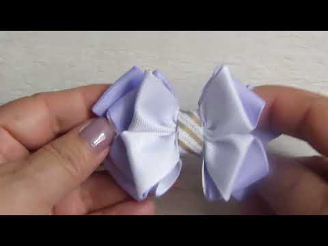1 MOÑO con Cinta /LAZO Diseño Escolar paso a paso,🔴 Moños para el cabello, ribbon bows
