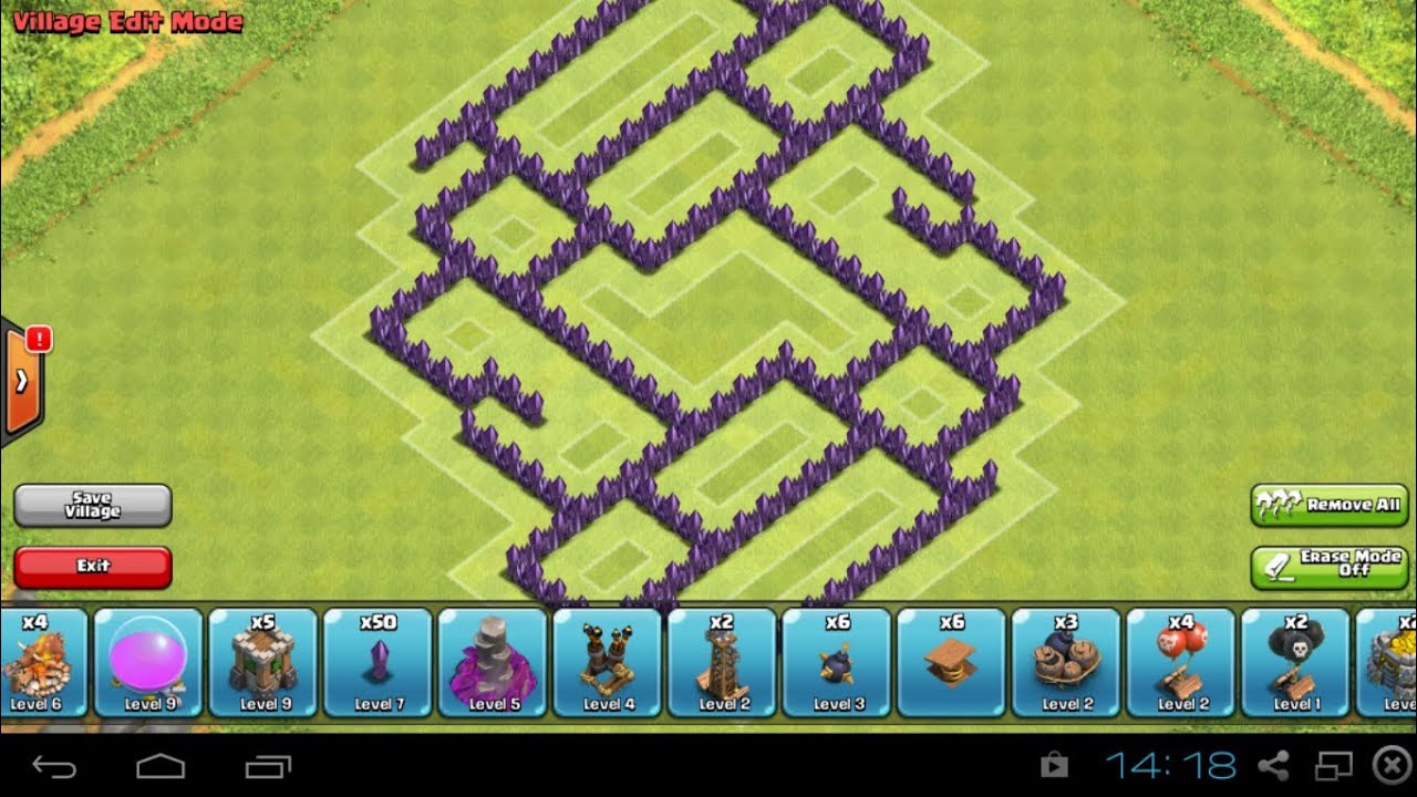 Clash Of Clans-TH7 Defense Base/Clan Wars Base - YouTube