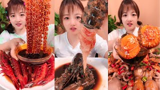 [大食い】超激辛のシーフードをチャレンジ、本当に辛い。食べないで下さいね  10#