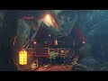 Fairyland Cabin House :Rainy day at forest with ambient music| Better Sleep and Meditation #sleep