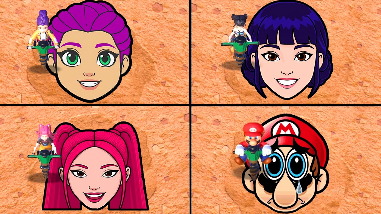 【マリオパーティスーパースターズ】すべての面白いミニゲーム KPop Demon Hunters チーム VS マリオ | Mario Switch