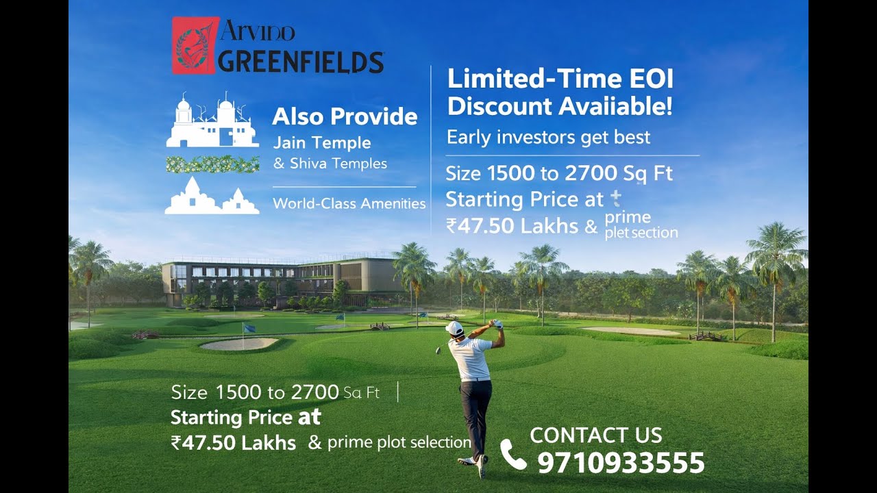 𝗔𝗿𝘃𝗶𝗻𝗱 𝗚𝗿𝗲𝗲𝗻𝗳𝗶𝗲𝗹𝗱𝘀 ☎️𝟵𝟳𝟭𝟬𝟵𝟯𝟯𝟱𝟱𝟱, 𝗔𝗷𝘄𝗮 𝗥𝗼𝗮𝗱 𝗩𝗮𝗱𝗼𝗱𝗮𝗿𝗮, 𝗚𝘂𝗷𝗮𝗿𝗮𝘁 𝗣𝗿𝗶𝗰𝗲𝘀 𝘀𝘁𝗮𝗿𝘁𝗶𝗻𝗴 𝗮𝘁 ₹𝟰𝟳.𝟱𝟬 𝗟𝗮𝗸𝗵𝘀