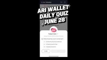 28 June 2025 Ari Wallet Daily Quiz | Daily Quiz Answer Today #ariwalletquiztoday #ariwalletairdrop