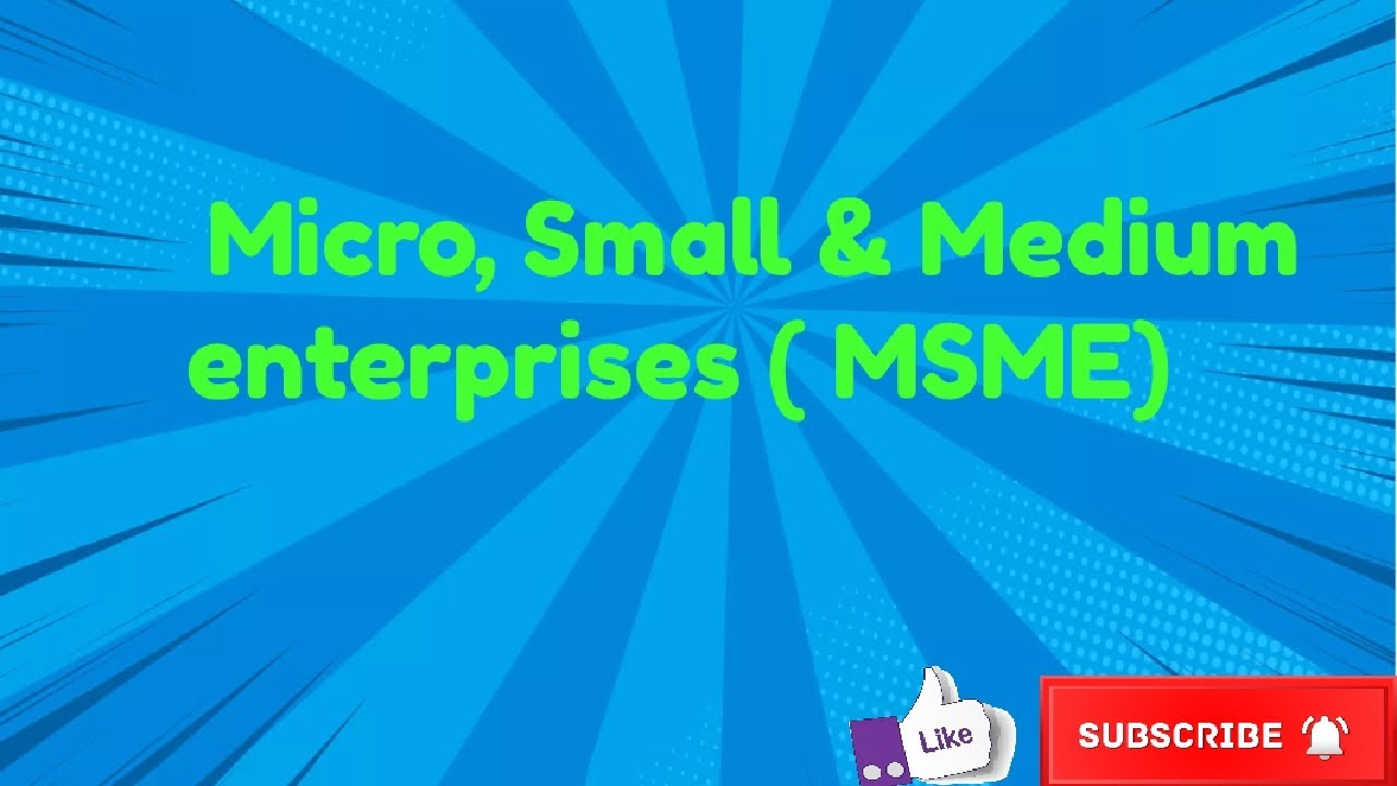 What is MSME? | Priority Sector Lending | The banyan tree 0505 - YouTube