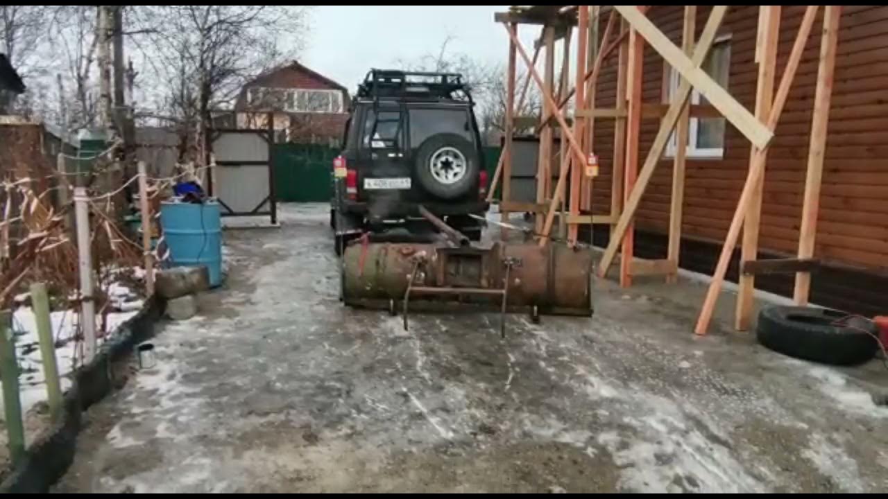 диогнальный задний снегоотвал на буксировочное ухо внедорожника прадо ...