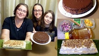 Chocolate cake, napoleon cake and mango rose tea | gay family mukbang
(먹방) - eating show