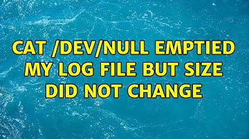 Unix & Linux: cat /dev/null emptied my log file but size did not change (3 Solutions!!)