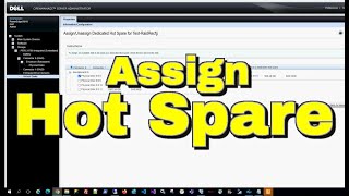 Dell OpenManage (OMSA) | Assign Hot Spare | PERC RAID Controller