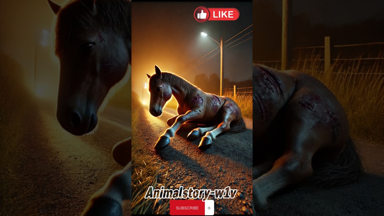 "Old Man Saves Injured Horse from the Road | Heartwarming Rescue Story 🐎❤️ 