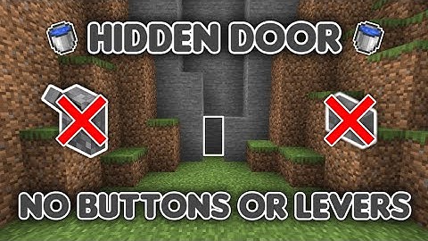 How To Make An EASY HIDDEN DOOR With No Buttons Or Levers In Minecraft Tutorial