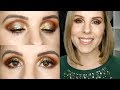 Gold Glitter Eyeshadow Tutorial | ALL DRUGSTORE | Festive Holiday Makeup