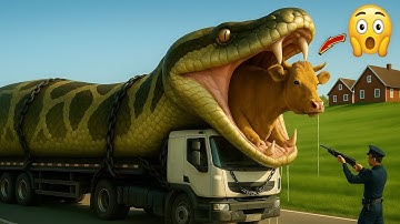 Brave Heroes Save Poor Cow From Deadly Giant Mutant Python 🐍 video