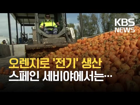 [글로벌K] 스페인, 길에 버려지는 오렌지로 전기 생산 / KBS 2021.03.23.