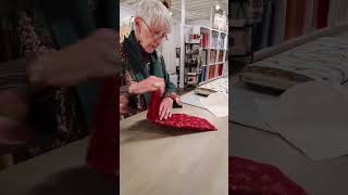 How to Sew DIY Self Binding Napkins for Holiday Table Settings