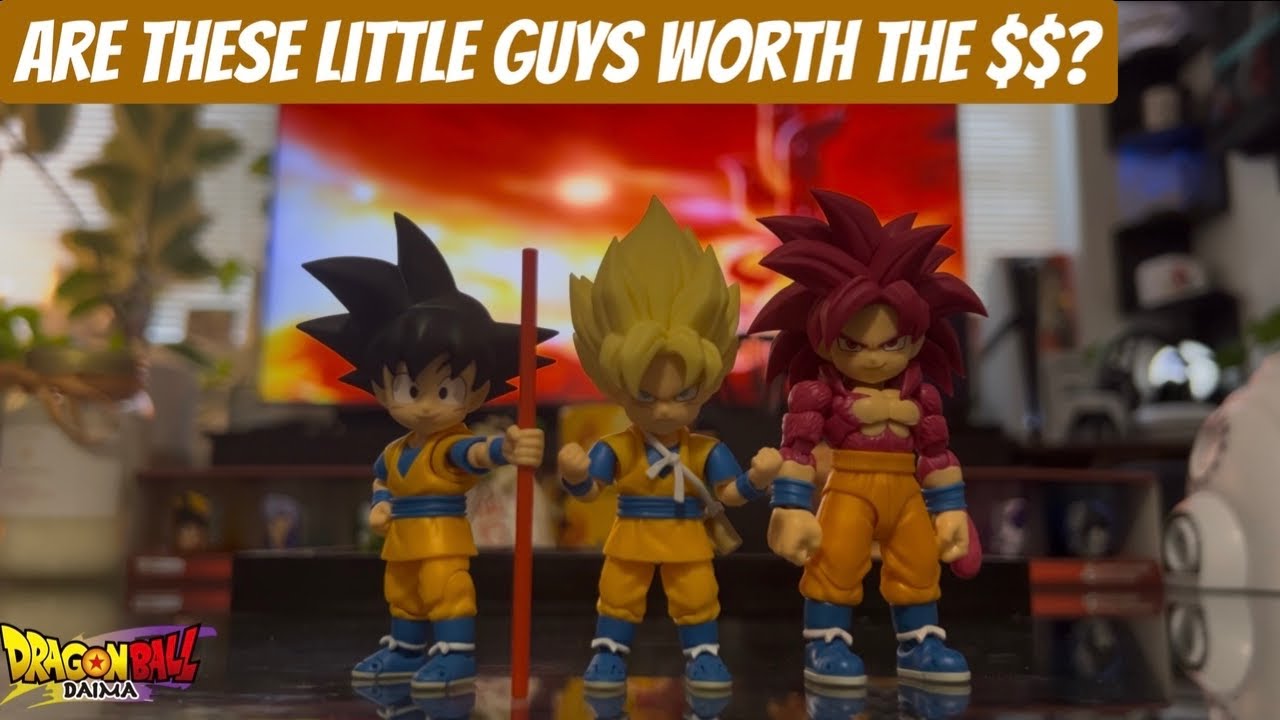 S.H. Figuarts Daima Goku (Mini), Super Saiyan (Mini), & Super Saiyan 4 (Mini) - Review