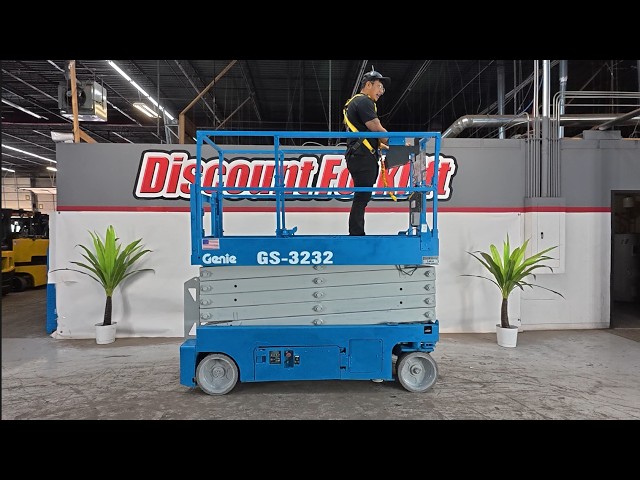 Genie GS 3232 500lbs Electric #6038 - Forklift for Sale - YouTube