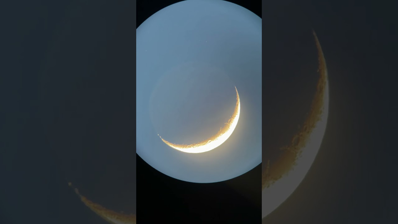 Venus Moon Conjunction through Telescope