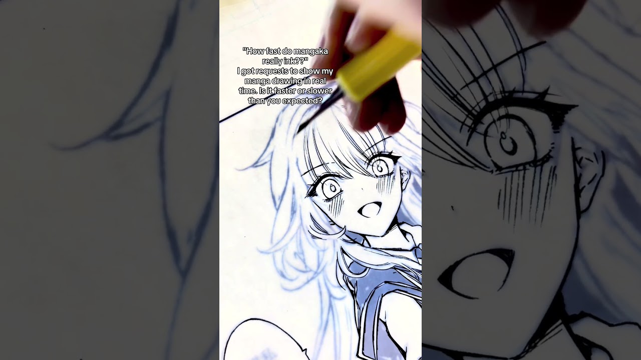 マンガペン入れのスピードは...✍️ #マンガ #イラスト #マンガ家 #art