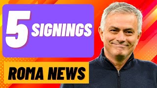 MOURINHO'S 5 DREAM Signings at ROMA - Roma Transfer News