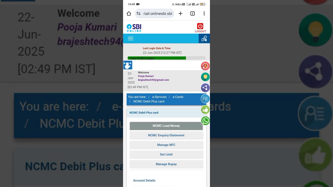 SBI Global NCMC Debit Card | How to Recharge SBI NCMC Metro Card offline Wallet 