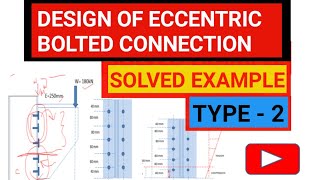 TYPE 2 || How to solve ECCENTRIC BOLTED CONNECTION ¦¦ IMPORTANT SOLVED EXAMPLE ¦¦ 2020 ||