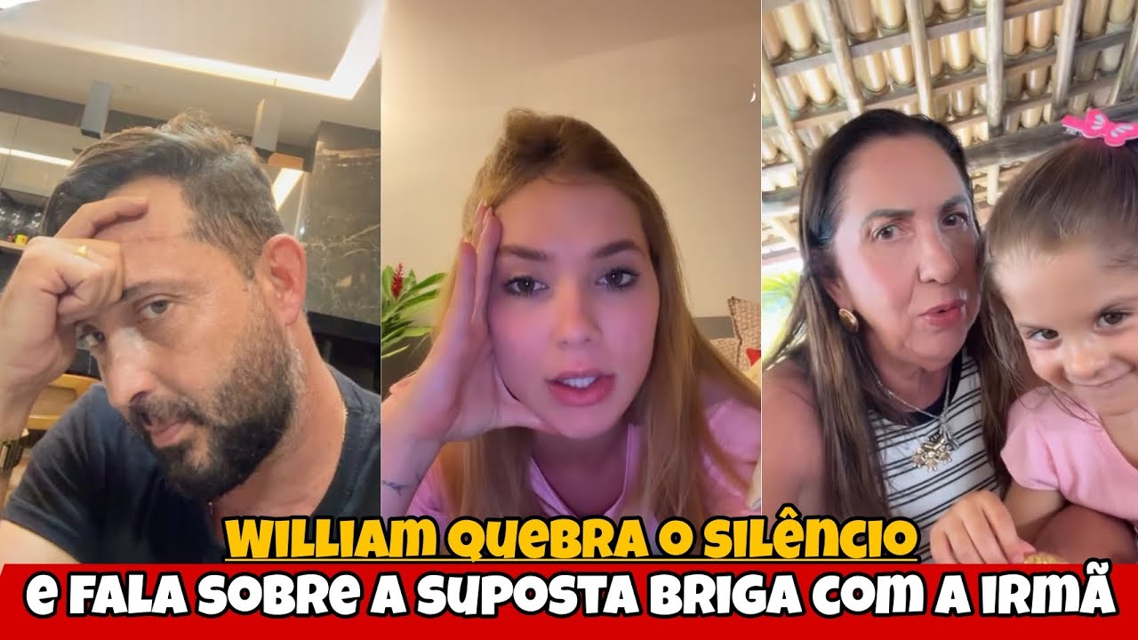 William quebra o silêncio e fala da suposta briga com Virgínia 