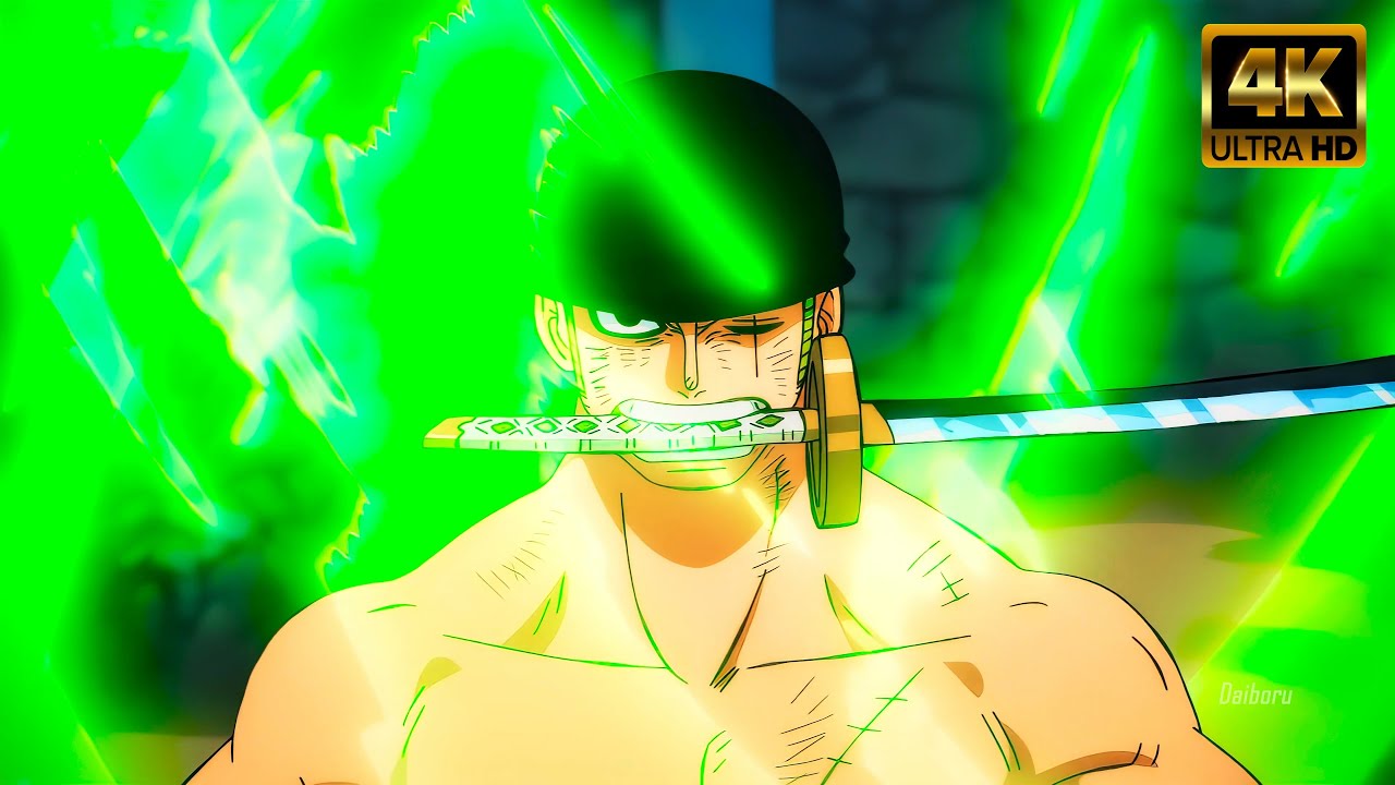 THIS IS 4K ANIME (One Piece 1046) Zoro and Sanji vs King and Queen