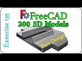 200 3D Models in FreeCAD: Exercise 135 in Part Design