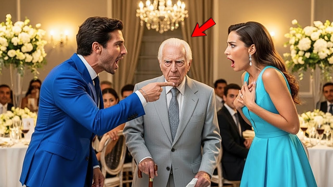 Expulsó a su esposa delante de los invitados, hasta que llegó su abuelo multimillonario.