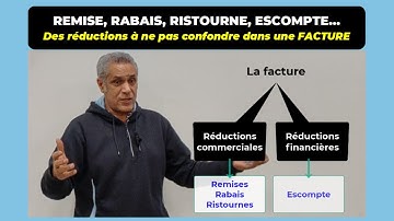 REMISE, RABAIS, RISTOURNE & ESCOMPTE : Des réductions à ne pas confondre dans une FACTURE.