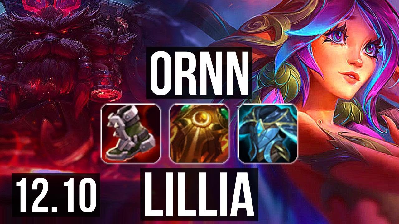 ORNN vs LILLIA (TOP) | Rank 4 Ornn, 2/1/4 | EUW Challenger | 12.10