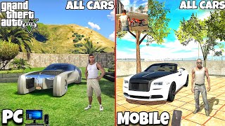 PC Gta5 Vs Mobile Gta5 All Vehicles Of Gta5 Best Video For IBD3D Vs GTA5...